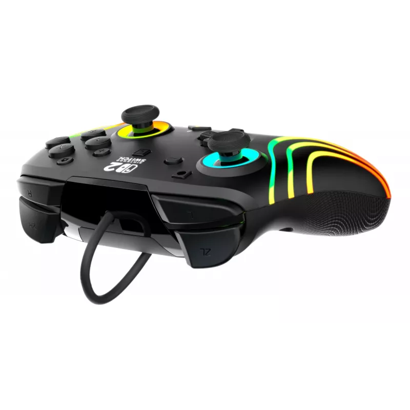 Žaidimų pultelis Turtle Beach Afterglow Wave Juoda laidinis RGB valdiklis, skirtas Nintendo Switch / Switch 2, USB-C, 3 m laidas