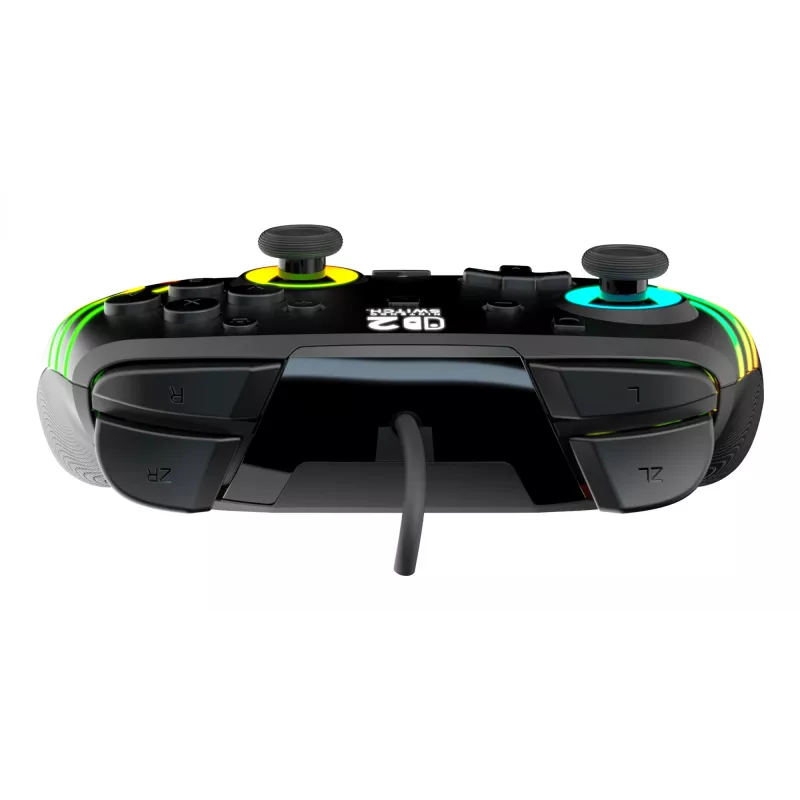 Žaidimų pultelis Turtle Beach Afterglow Wave Juoda laidinis RGB valdiklis, skirtas Nintendo Switch / Switch 2, USB-C, 3 m laidas