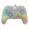 Laidinis RGB žaidimų valdiklis Turtle Beach Afterglow Wave pilkas — USB‑C, 3 m laidas, skirtas Nintendo Switch / Switch 2 / Switch OLED