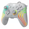 Laidinis RGB žaidimų valdiklis Turtle Beach Afterglow Wave pilkas — USB‑C, 3 m laidas, skirtas Nintendo Switch / Switch 2 / Switch OLED