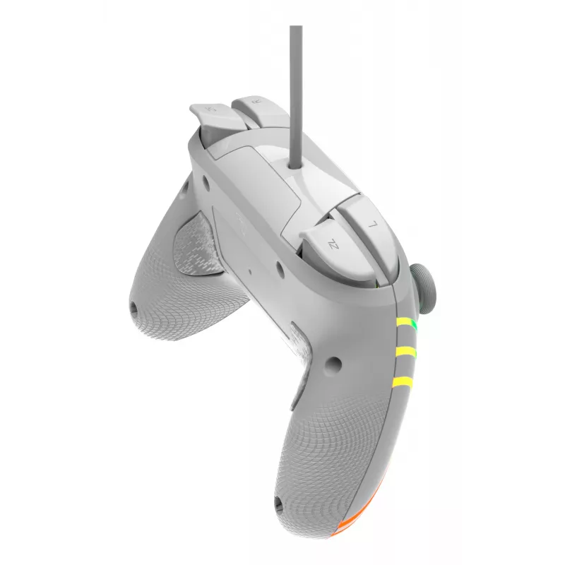 Laidinis RGB žaidimų valdiklis Turtle Beach Afterglow Wave pilkas — USB‑C, 3 m laidas, skirtas Nintendo Switch / Switch 2 / Switch OLED