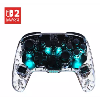 Turtle Beach Afterglow Clear belaidis RGB žaidimų valdiklis. Oficialiai licencijuotas Nintendo Switch 2