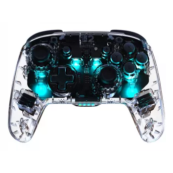 Turtle Beach Afterglow Clear belaidis RGB žaidimų valdiklis. Oficialiai licencijuotas Nintendo Switch 2