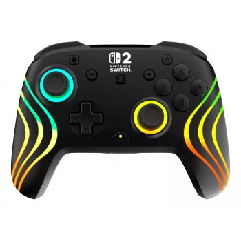 Belaidis RGB žaidimų valdiklis Turtle Beach Afterglow Wave Juoda, skirtas Nintendo Switch 2 – Bluetooth/USB-C, įmontuota baterija 20 val., 3 m laidas