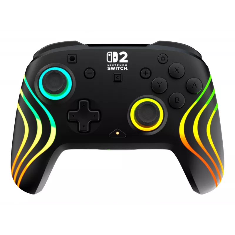 Belaidis RGB žaidimų valdiklis Turtle Beach Afterglow Wave Juoda, skirtas Nintendo Switch 2 – Bluetooth/USB-C, įmontuota baterija 20 val., 3 m laidas