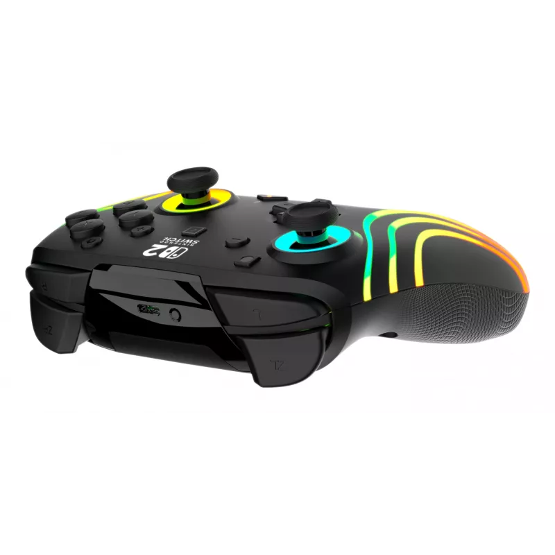 Belaidis RGB žaidimų valdiklis Turtle Beach Afterglow Wave Juoda, skirtas Nintendo Switch 2 – Bluetooth/USB-C, įmontuota baterija 20 val., 3 m laidas