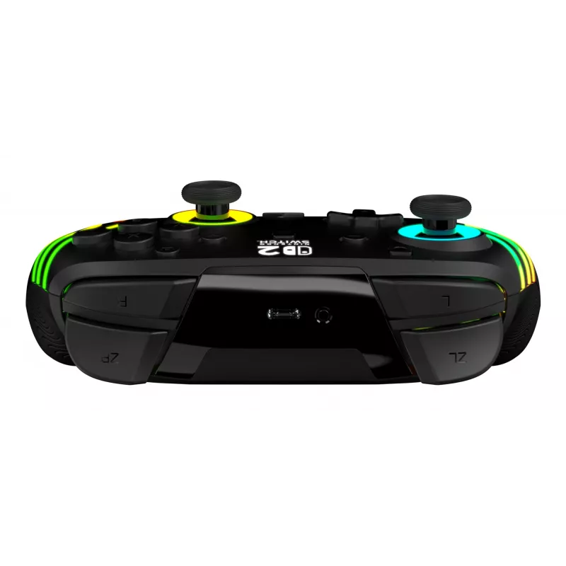Belaidis RGB žaidimų valdiklis Turtle Beach Afterglow Wave Juoda, skirtas Nintendo Switch 2 – Bluetooth/USB-C, įmontuota baterija 20 val., 3 m laidas