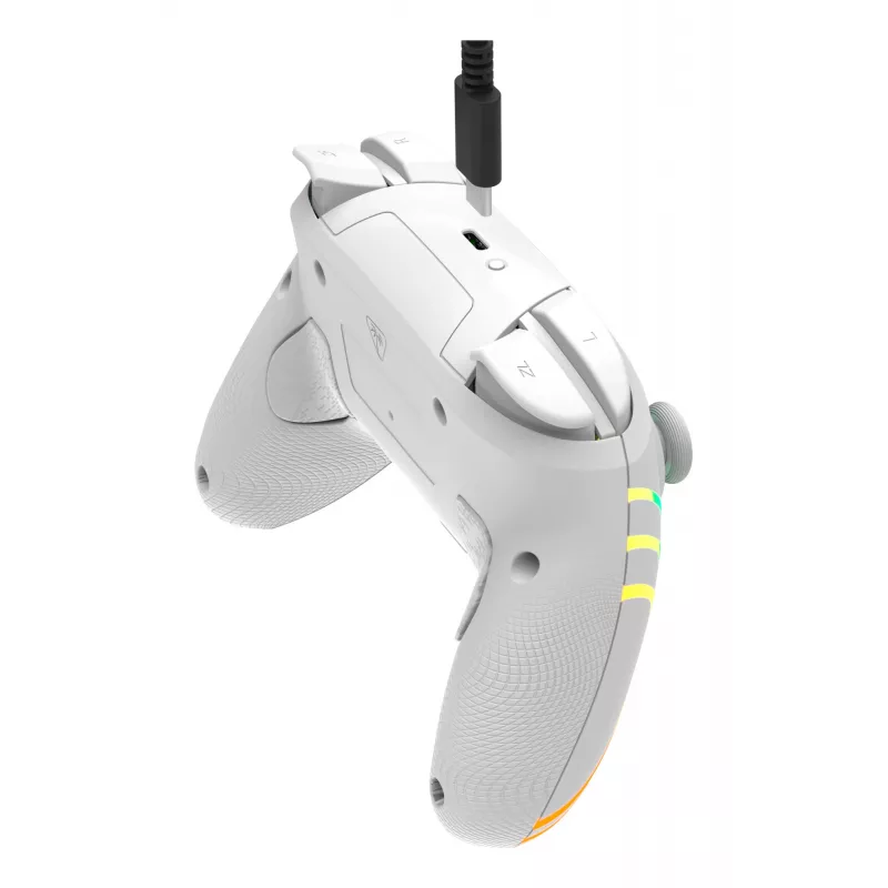 Belaidis RGB žaidimų valdiklis Turtle Beach Afterglow Wave baltas, skirtas Nintendo Switch 2, Bluetooth/USB-C, įmontuota baterija 20 val., 3 m laidas