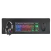 Mars Gaming 4-in-1 Gaming Combo MCP-RGB3, Wired, USB, Membrane, RGB LED, Juoda, pelė included