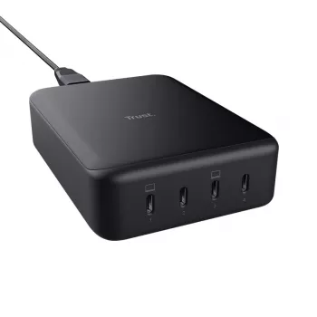 AC Charger Trust Maxo Juoda 20V 4 USB Type-C Fast Charging