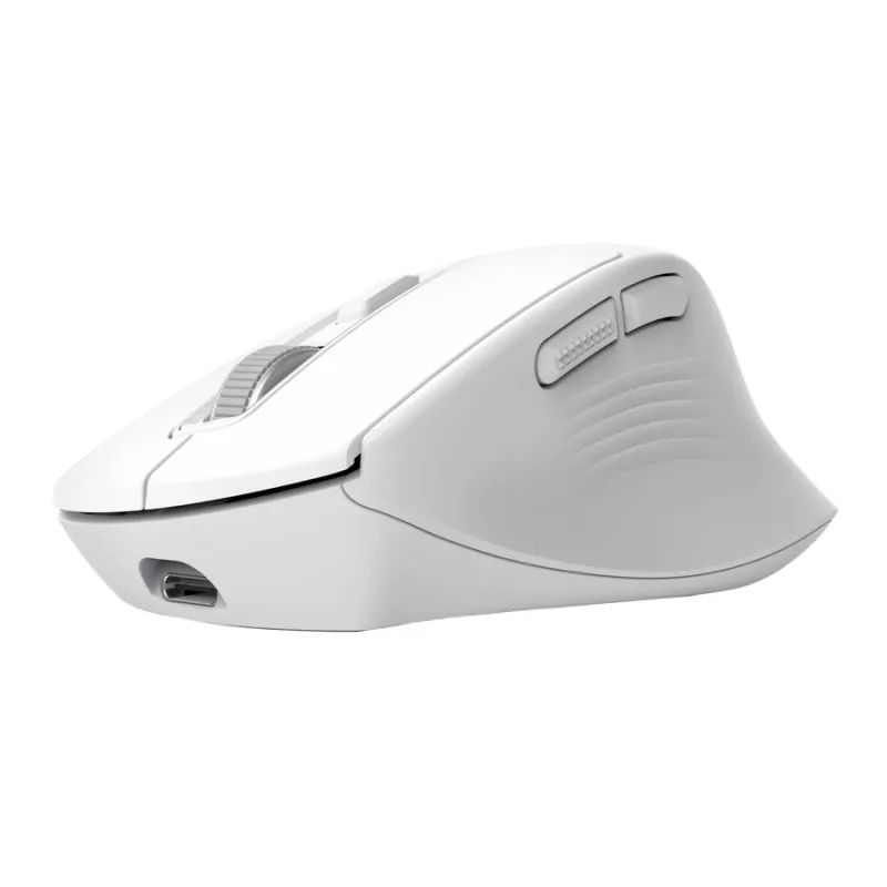 Belaidė dešiniarankė biuro pelė TRUST Niven — RF + Bluetooth, 3200 DPI, 7 mygtukai, ratukas, balta