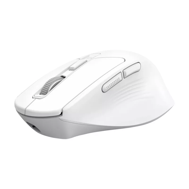 Belaidė dešiniarankė biuro pelė TRUST Niven — RF + Bluetooth, 3200 DPI, 7 mygtukai, ratukas, balta
