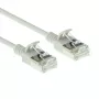 ACT pilkas 3 metrų LSZH U/FTP CAT6A duomenų centro plonas pataisų kabelis be užkabos su RJ45 jungtimis