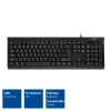 ACT verslo klaviatūra USB (Qwerty/US išdėstymas), pilno dydžio (100%), laidinė, USB, membraninė, QWERTY, juoda