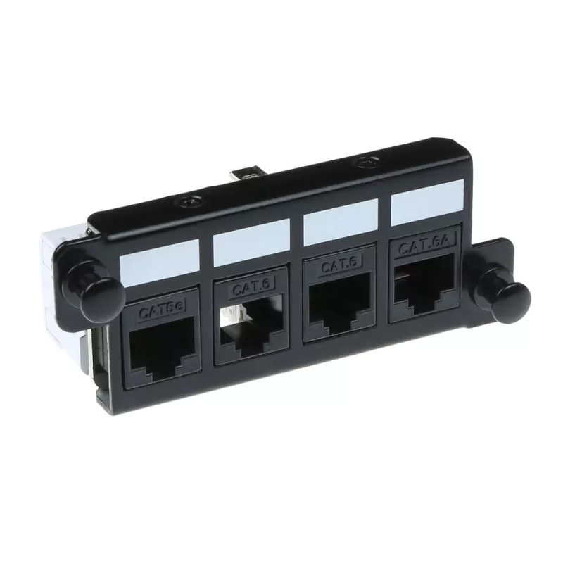 Adapteris ACT FA2057 4 keystone UTP, juodas