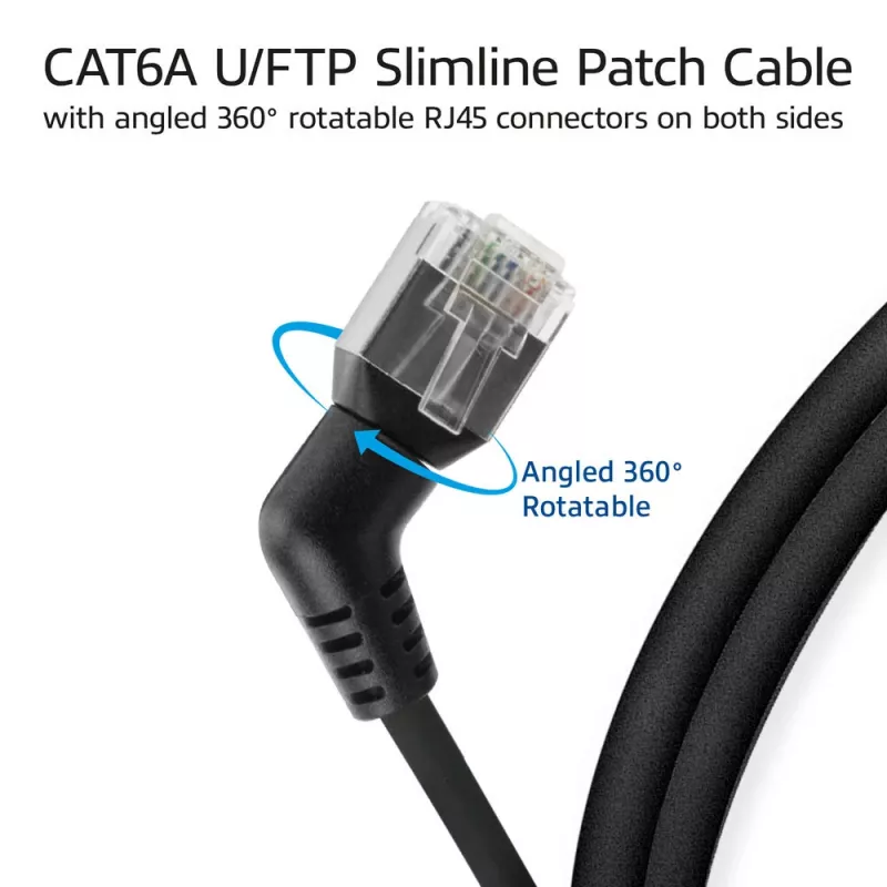 ACT tinklo kabelis DD1903 Cat6 U/FTP (STP) juodas, 3 m, RJ-45 į RJ-45, paauksuoti kontaktai