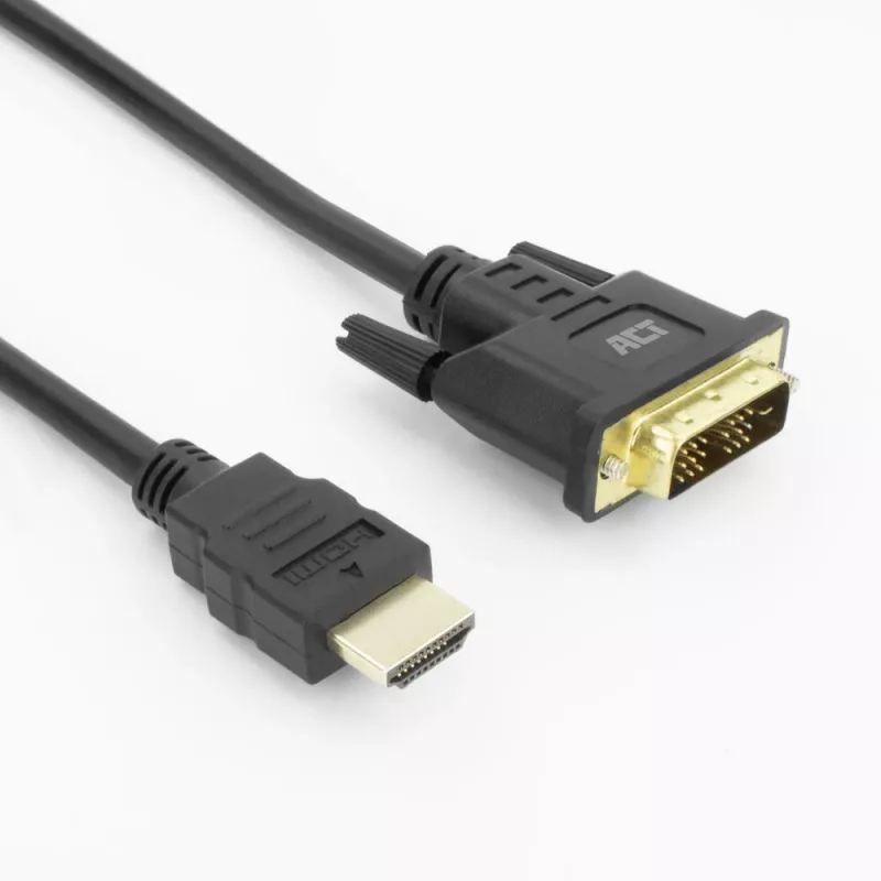 ACT AK3736 vaizdo kabelio adapteris 3 m HDMI Type A (Standard) DVI-D juoda