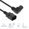 ACT maitinimo laidas C14 - C15 (kairinis kampas) IEC60320 juodas 0,6 m
