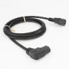 ACT maitinimo laidas C14 - C15 (kairinis kampas) IEC60320 juodas 0,6 m