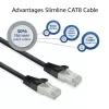 ACT FB8100 tinklo kabelis Juoda 0.5 m Cat8 U/FTP (STP)