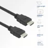 HDMI laidas ACT AK3872, HDMI Type A kištukas–kištukas, 1,5 m, HDMI 2.0, 18 Gbit/s, ARC, auksuoti kontaktai, juodas