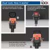 ACT maitinimo laidas C14 IEC Lock+ dvigubas užraktas - C15 IEC Lock+ juodas 1 m, PC3868