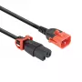 ACT maitinimo laidas C14 IEC Lock+ dvigubas užraktas - C15 IEC Lock+ juodas 3 m, PC3876
