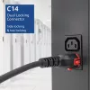 ACT maitinimo laidas C14 IEC Lock+ dvigubas užraktas - C15 IEC Lock+ juodas 3 m, PC3876