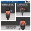 ACT maitinimo laidas C14 IEC Lock+ dvigubas užraktas - C15 IEC Lock+ juodas 3 m, PC3876