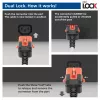 ACT maitinimo laidas C14 IEC Lock+ Dual Locking - C15 IEC Lock+ baltas 3 m, PC3879