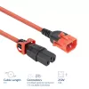 ACT maitinimo laidas C14 IEC Lock+ Dual Locking - C15 IEC Lock+ raudonas, 1 m, PC3869