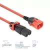 ACT maitinimo laidas C14 IEC Lock+ Dual Locking - C15 IEC Lock+ raudonas 2 m, PC3873