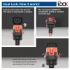 ACT maitinimo laidas C14 IEC Lock+ Dual Locking - C15 IEC Lock+ raudonas 2 m, PC3873