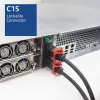 ACT maitinimo laidas CEE 7/7 kištukas (kampinis) - C15 IEC Lock+ juodas 2 m, EL604S