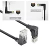 Tinklo kabelis ACT DD7952 Cat6a U/UTP juodas 0,25 m su RJ-45 jungtimis, paauksuotais kontaktais