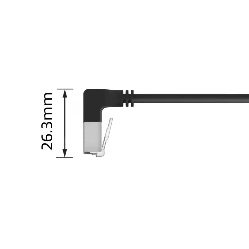 Tinklo kabelis ACT DA5903 Cat6a U/FTP (STP) 3 m, RJ-45 į RJ-45, auksuoti kontaktai, juodas