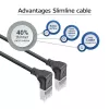 Tinklo kabelis ACT DA5903 Cat6a U/FTP (STP) 3 m, RJ-45 į RJ-45, auksuoti kontaktai, juodas