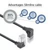 ACT DA7901 Cat6a U/FTP (STP) tinklo laidas, RJ-45 į RJ-45, 1 m, juodas, paauksuoti kontaktai