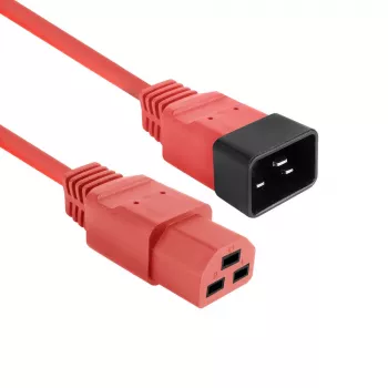 Maitinimo laidas ACT C20–C21 IEC60320 raudonas 1,5 m, 250 V 16 A