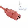 ACT maitinimo laidas C20–C21 IEC60320 raudonas 2,5 m, 16 A 250 V