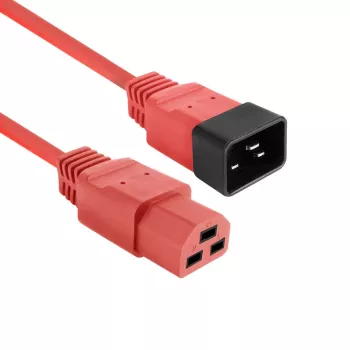 Maitinimo laidas ACT C20–C21 IEC60320 raudonas 3 m, 16 A, 250 V