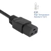 ACT maitinimo laidas C14 į C21 IEC60320, juodas, 1 m, 250 V, 10 A