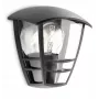 Philips myGarden Creek sieninis šviestuvas 60W E27 be lemputės, lauko sieninis apšvietimas, juoda, metalinė, IP44, sodas, terasa, II