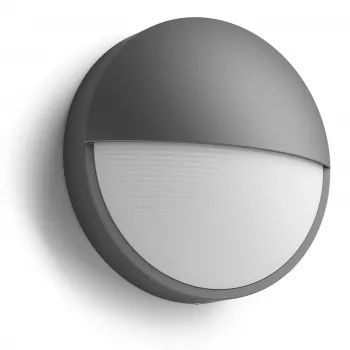 Lauko sieninis šviestuvas Philips myGarden Capricorn 5,5 W LED antracito, aliuminio korpusas, stacionari lemputė, 214×78×214 mm