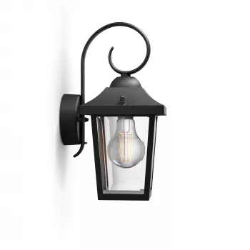 Lauko sieninis šviestuvas Philips myGarden Buzzard 60W E27 juodas aliuminis (be lemputės)