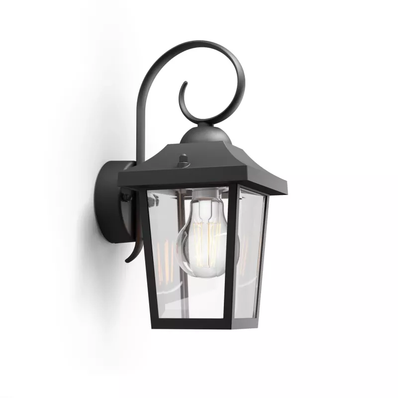Lauko sieninis šviestuvas Philips myGarden Buzzard 60W E27 juodas aliuminis (be lemputės)