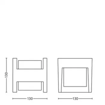 Lauko sieninis šviestuvas Signify Philips Arbour Wall Light 3,8 W LED antracitinis