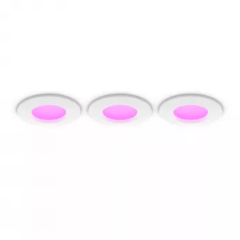 Įleidžiamas apšvietimo taškas Philips 929003712102, apvalus LED, 1× LED 1000 lm, IP44, pritemdomas, baltas