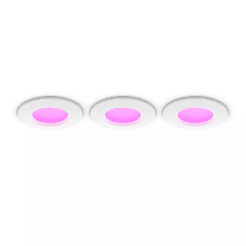 Įleidžiamas apšvietimo taškas Philips 929003712102, apvalus LED, 1× LED 1000 lm, IP44, pritemdomas, baltas