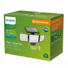 Apsauginis apšvietimas Philips Securit 8.7W LED saulės energija 5000K, 4V baterija, juodas plastikinis korpusas